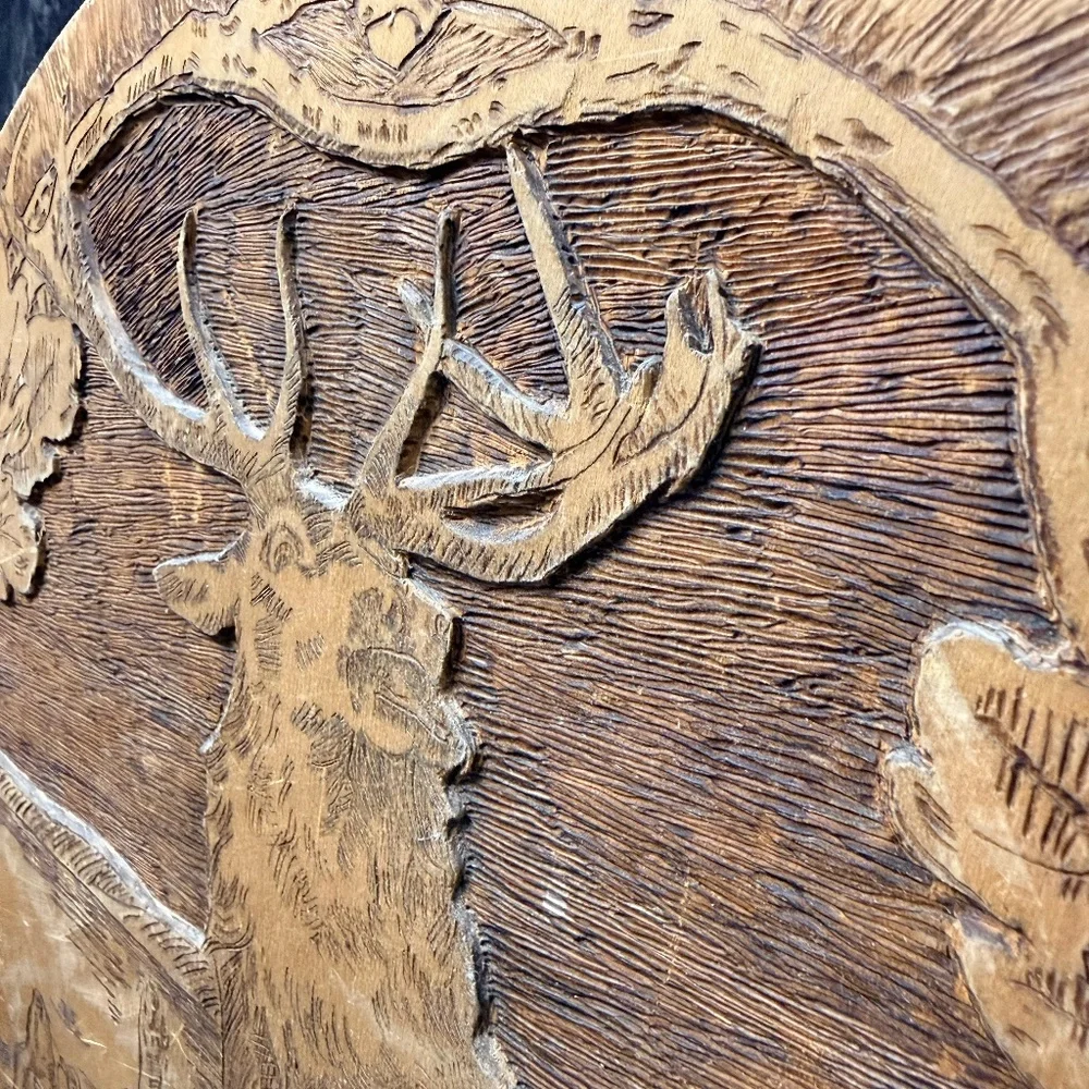 FLEMISH ART CO. Wooden Elk Plaque #854